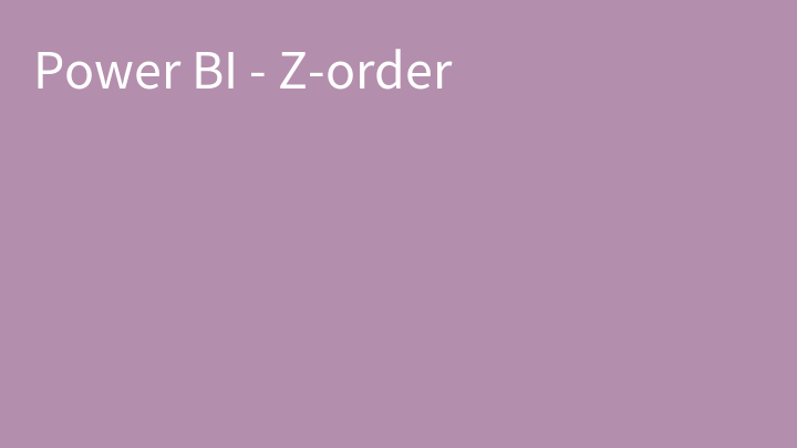 Power BI - Z-order