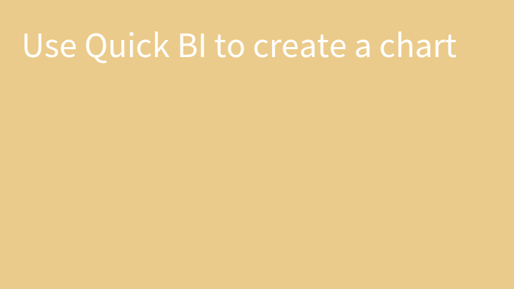 Use Quick BI to create a chart
