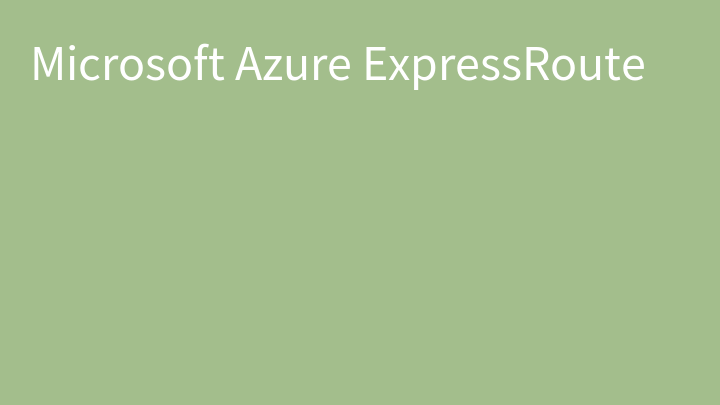 Microsoft Azure ExpressRoute