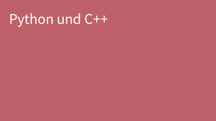 Python und C++