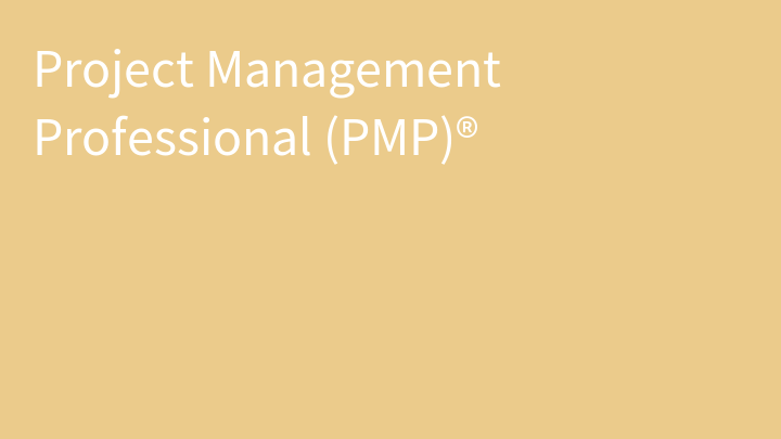 PMP® Zertifizierung -Project Management Professional PMP® nach PMI®