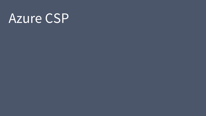 Azure CSP