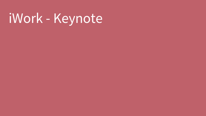 iWork - Keynote
