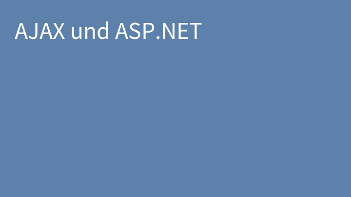 AJAX und ASP.NET