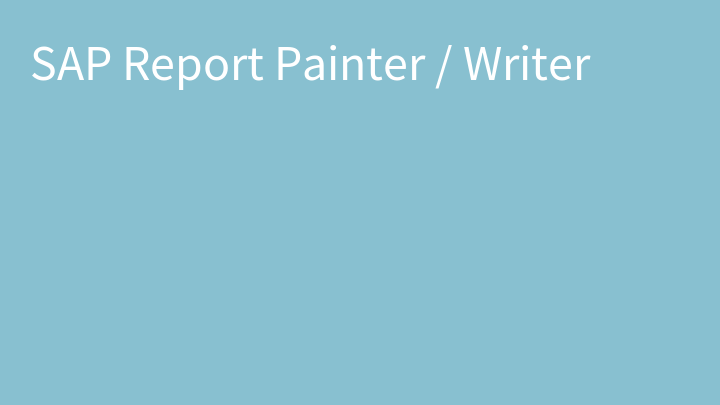 SAP Report Painter / Writer