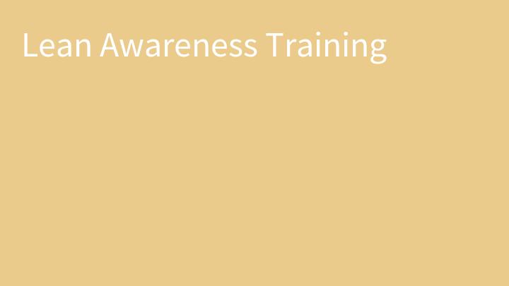 Lean Awareness Training