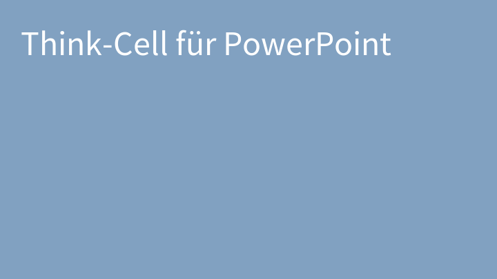 Think-Cell für PowerPoint