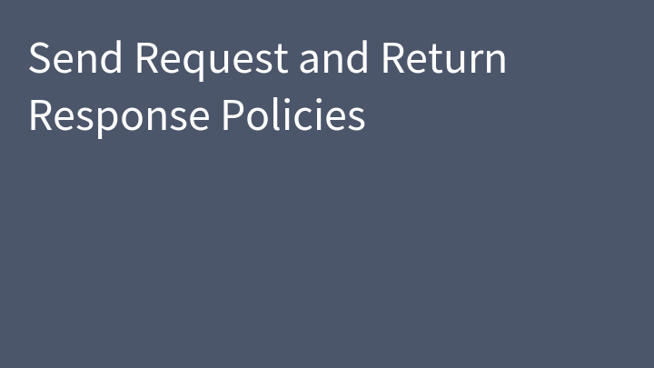 Send Request and Return Response Policies