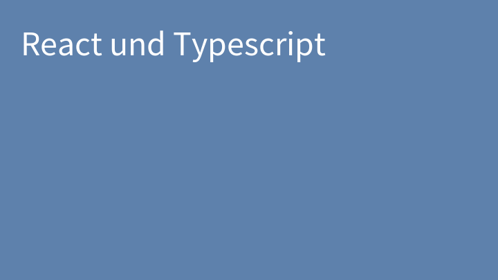 React und Typescript