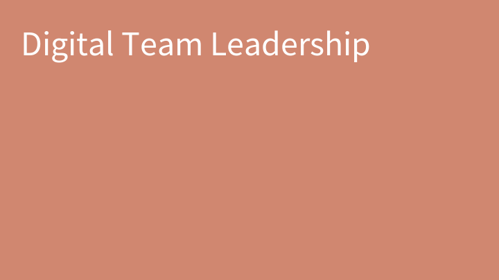 Digital Team Leadership