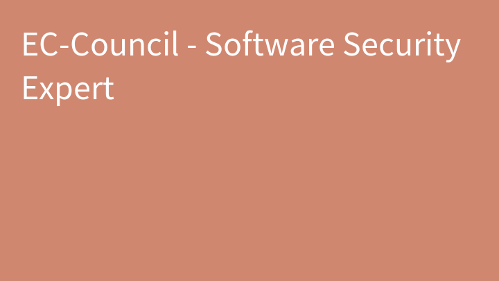 EC-Council - Software Security Expert