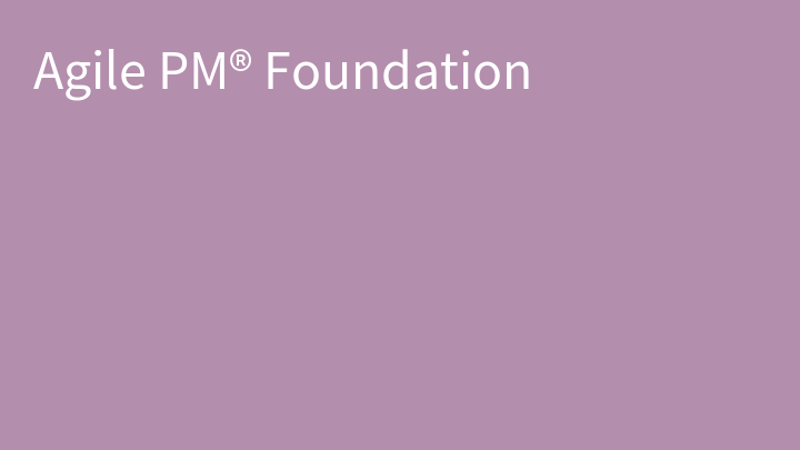 Agile PM® Foundation