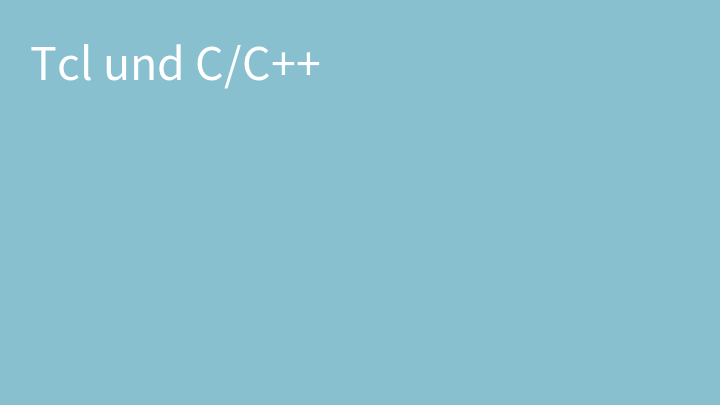 Tcl und C/C++