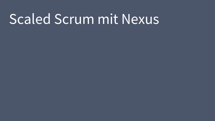 Scaled Scrum mit Nexus