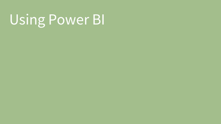 Using Power BI