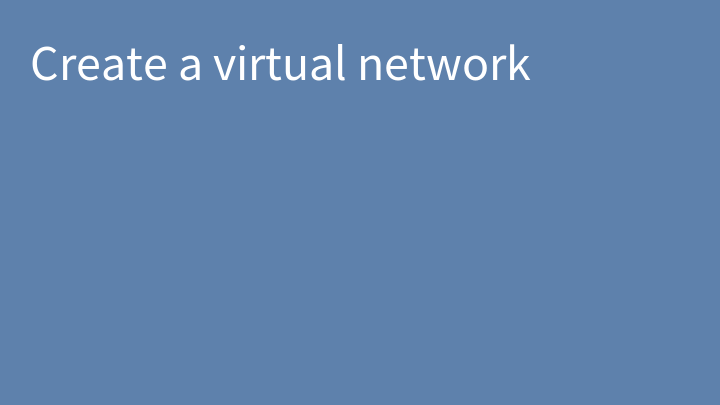 Create a virtual network