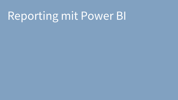 Reporting mit Power BI