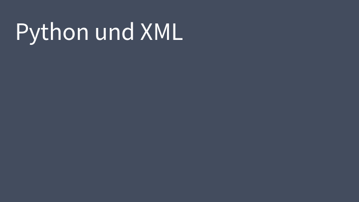 Python und XML
