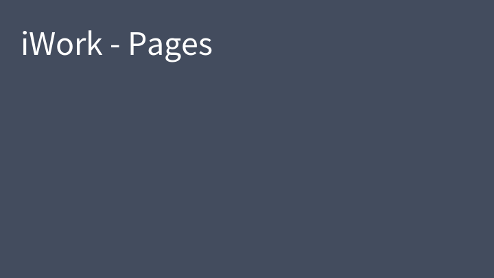 iWork - Pages