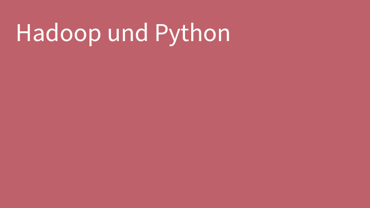 Hadoop und Python